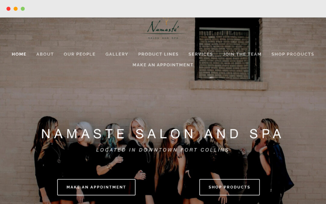 Namaste Salon Squarespace Site