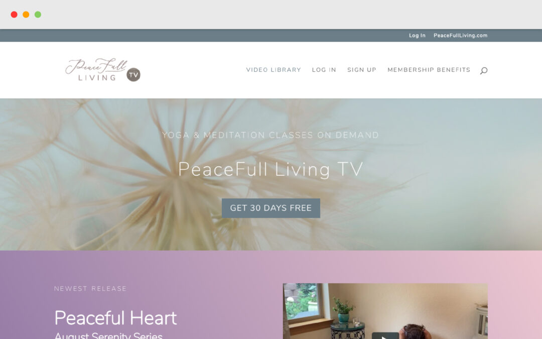 PeaceFull Living TV WordPress Site